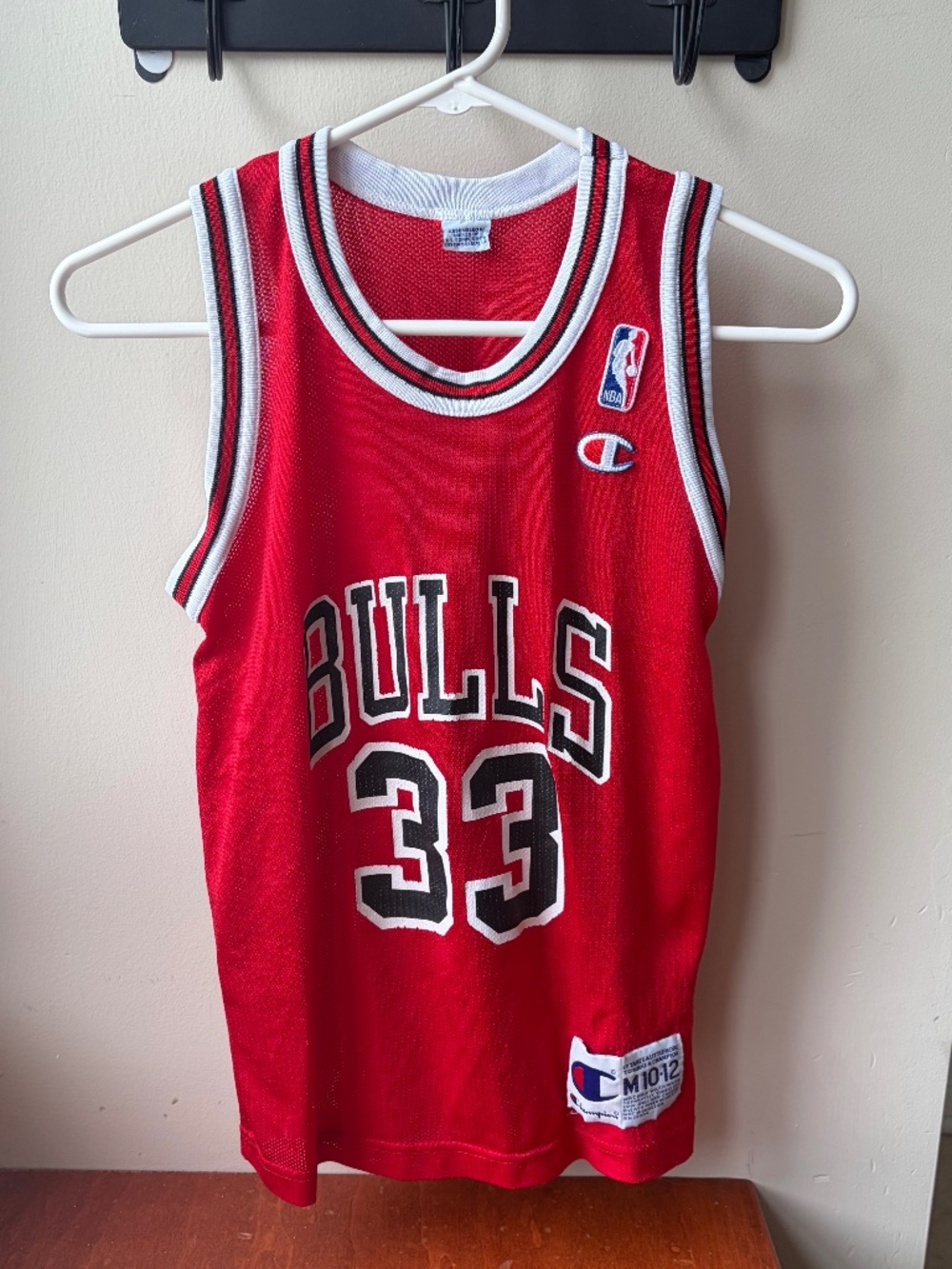 Vintage 90's Champion Chicago Bulls Scottie Pippin #33 Youth Basketball Jersey